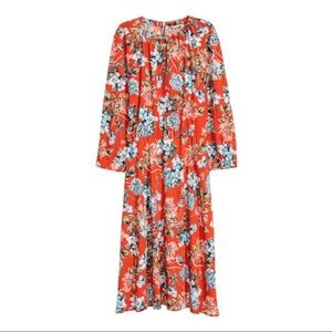 H&M High neck floral midi dress